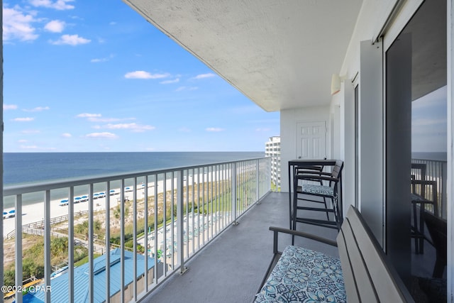 4425 Thomas Dr Unit 707, Panama City, FL 32408 - balcony featuring view of water and beach