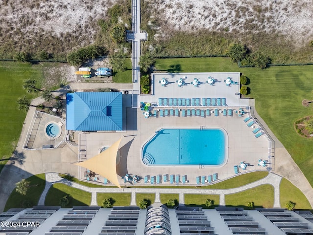 4425 Thomas Dr Unit 707, Panama City, FL 32408 - bird's eye view of a pool