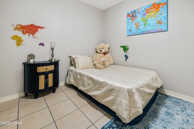 view of tiled bedroom