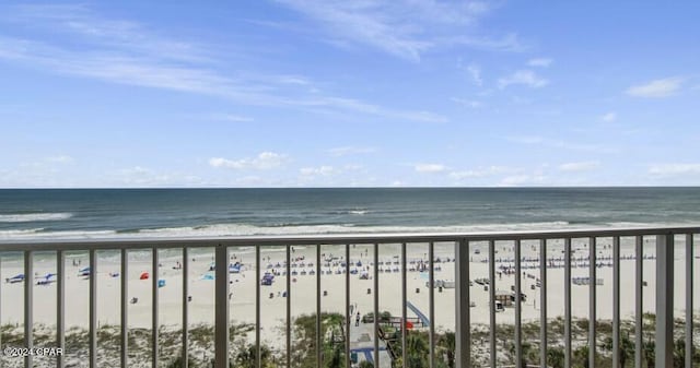 water view with a view of the beach