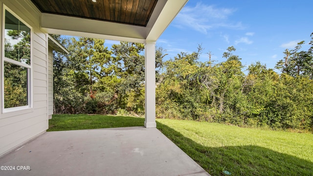 view of yard with a patio