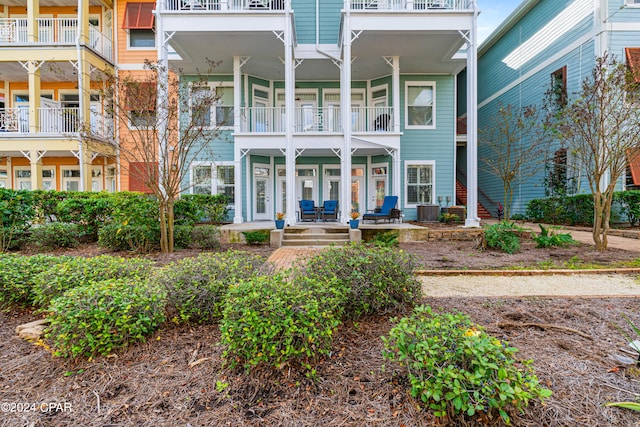 view of front of home with central AC unit