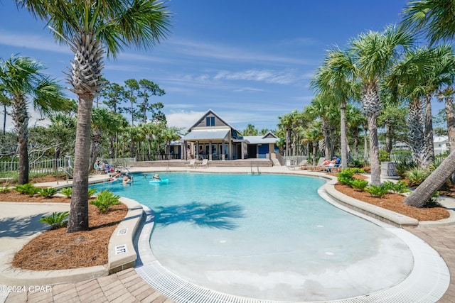 view of pool with a patio area