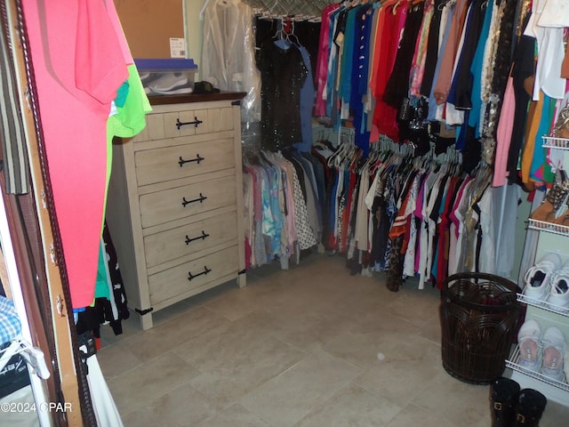 view of walk in closet