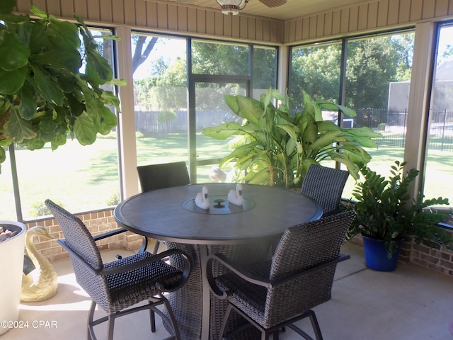 view of sunroom