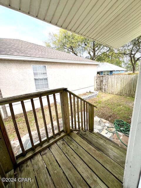 wooden deck with fence