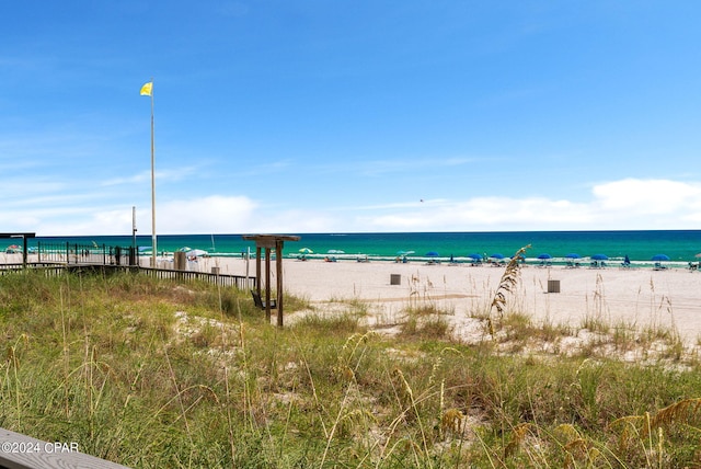 property view of water with a view of the beach