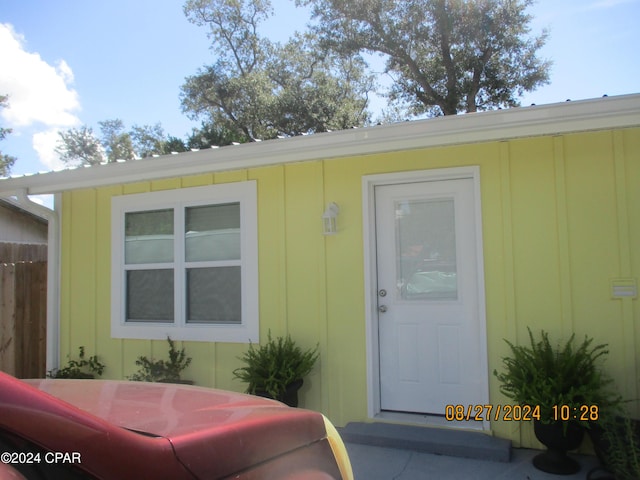 view of doorway to property