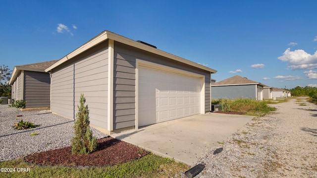 garage featuring central air condition unit