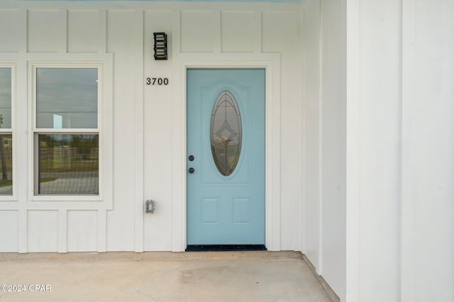 view of doorway to property