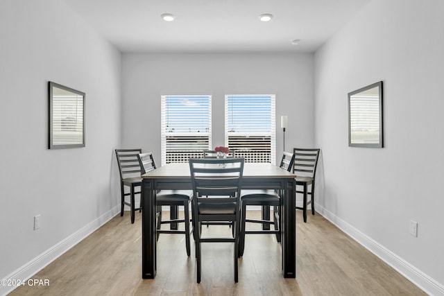 dining room featuring light hardwood / wood-style floors