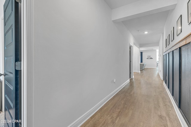 hall featuring light hardwood / wood-style floors