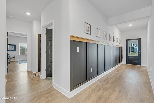 hallway featuring light hardwood / wood-style floors