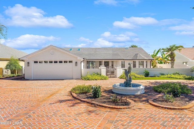 ranch-style house with a garage