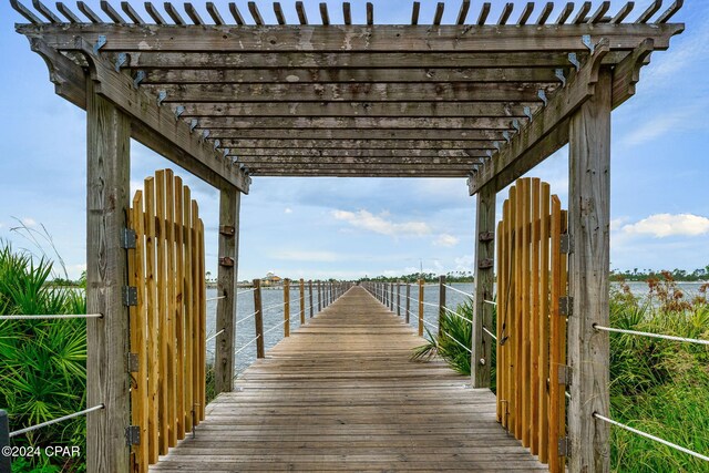 443 Wahoo Rd, Panama City Beach, FL 32408 - dock area with a pergola