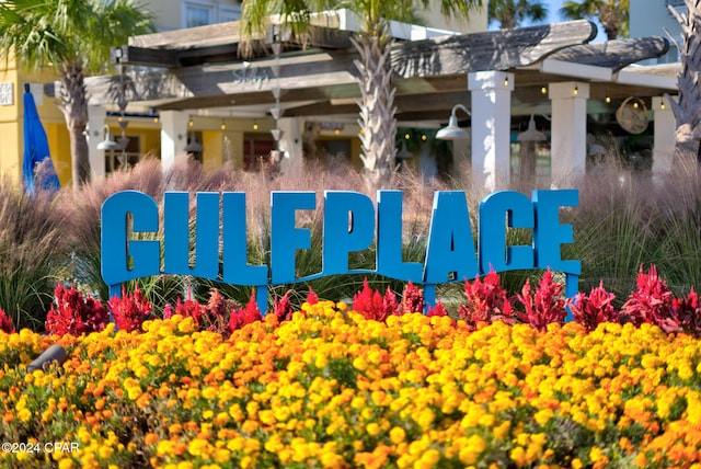 view of community sign