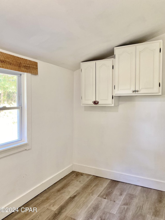 interior space with light hardwood / wood-style flooring