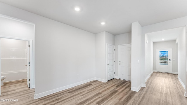 interior space featuring light wood-type flooring