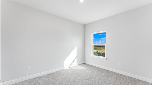 view of carpeted spare room