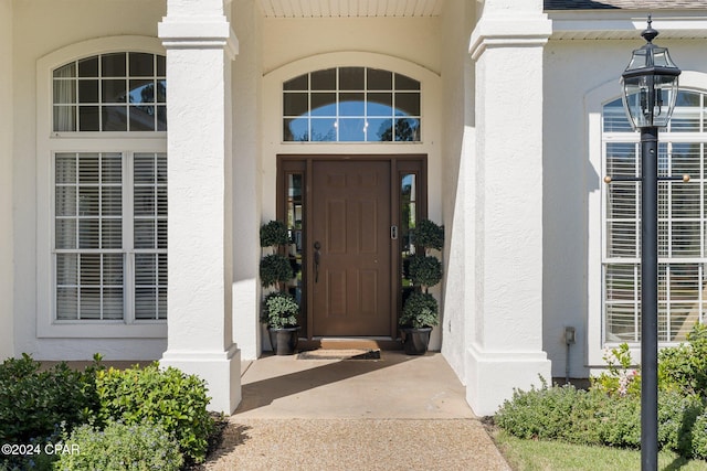 view of doorway to property