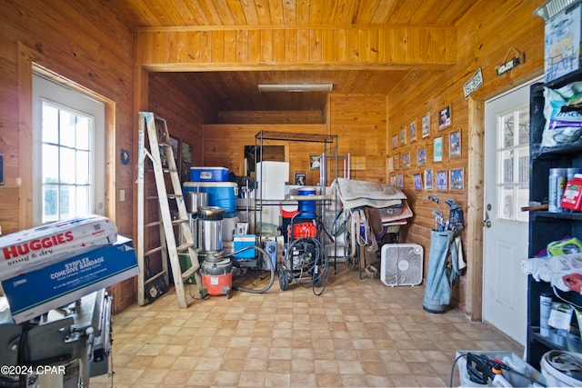 view of storage area