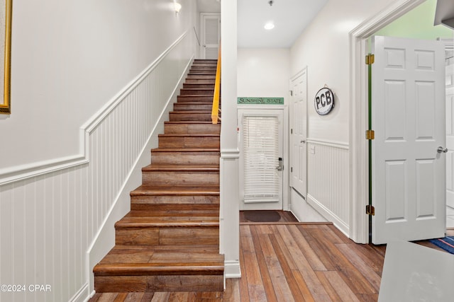 interior space featuring hardwood / wood-style flooring