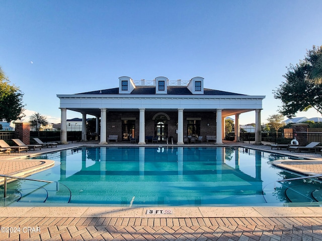 view of pool with a patio area