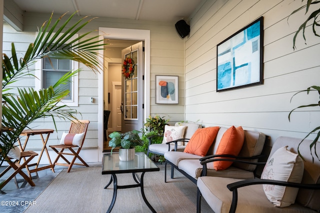 view of patio / terrace featuring an outdoor living space