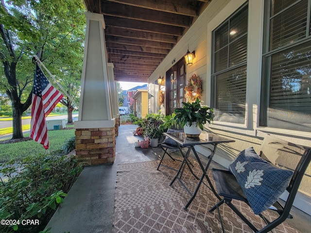 view of patio / terrace featuring covered porch