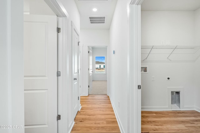 interior space with light wood-type flooring