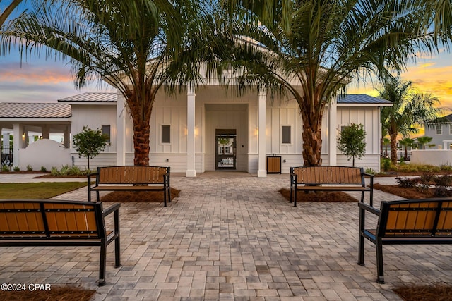 view of community with an outdoor hangout area