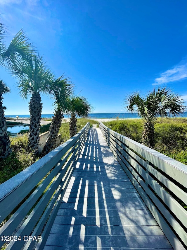 view of home's community featuring a water view