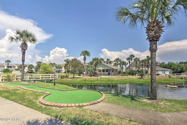 view of home's community featuring a water view