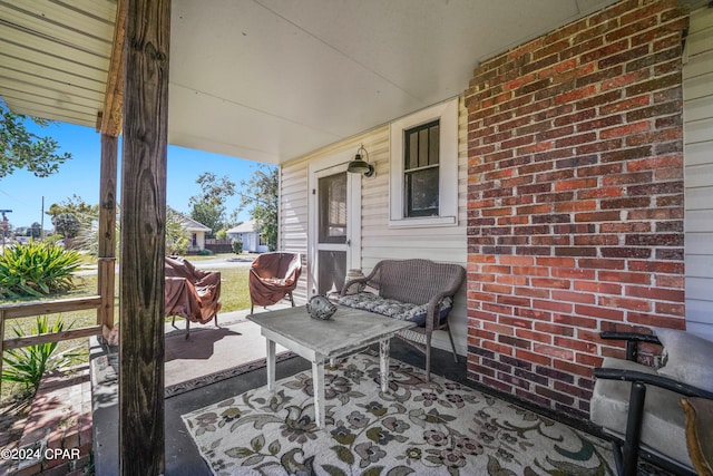 view of patio with covered porch