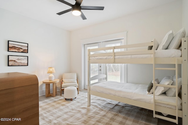 bedroom with ceiling fan