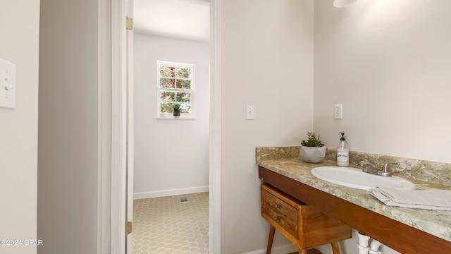 bathroom featuring vanity