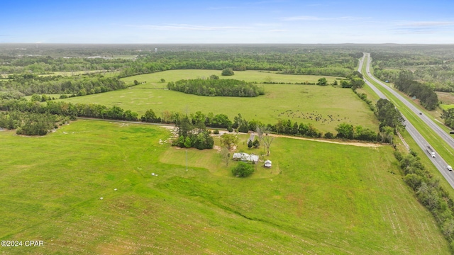 drone / aerial view featuring a rural view