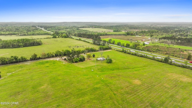 drone / aerial view featuring a rural view