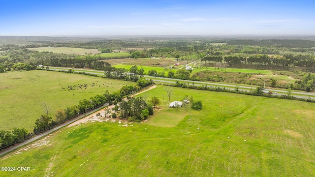 drone / aerial view featuring a rural view