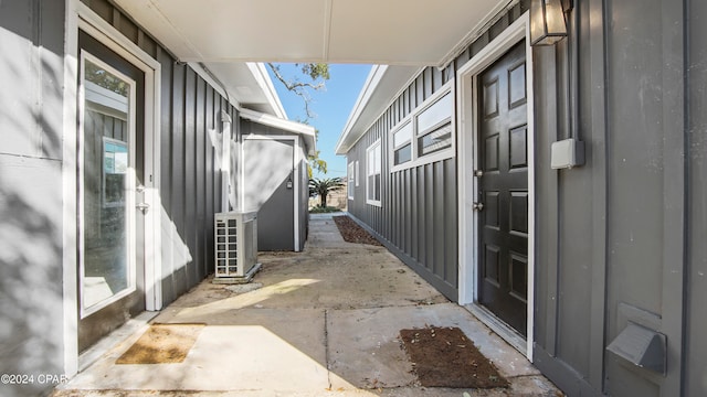 view of property exterior featuring a patio