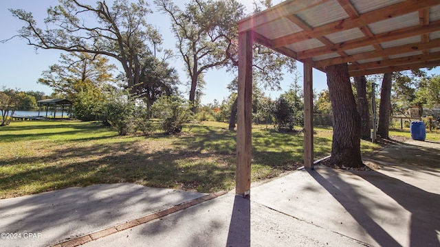 view of yard featuring a patio