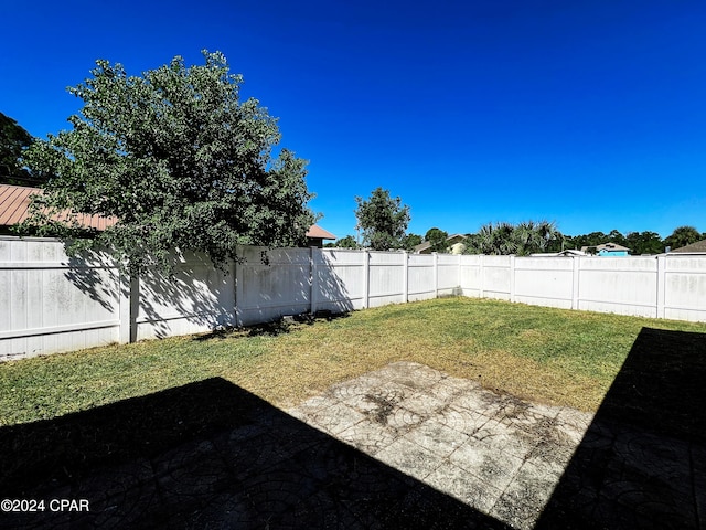 view of yard featuring a patio