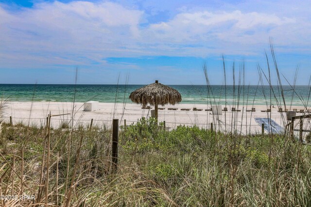 water view featuring a beach view