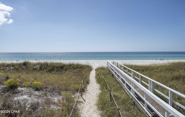 water view with a view of the beach