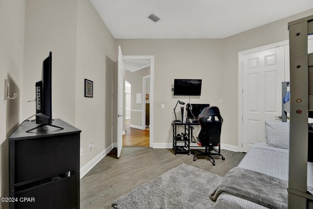 interior space featuring light wood-type flooring