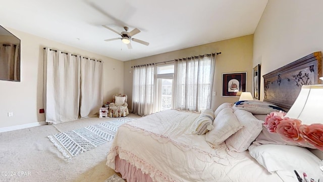8700 Front Beach Rd Unit 5309, Panama City Beach, FL 32407 - carpeted bedroom with ceiling fan and baseboards