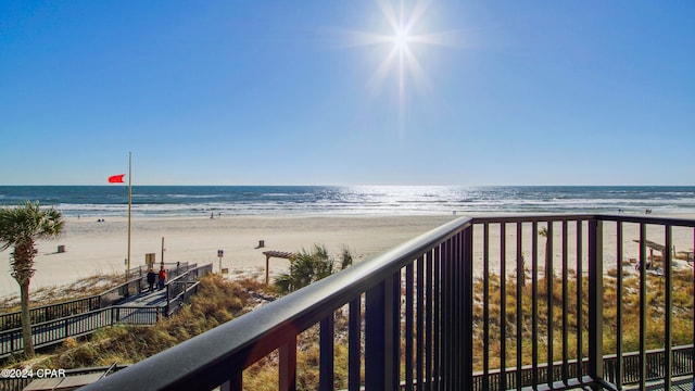 water view with a view of the beach