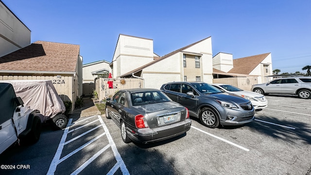 view of parking / parking lot