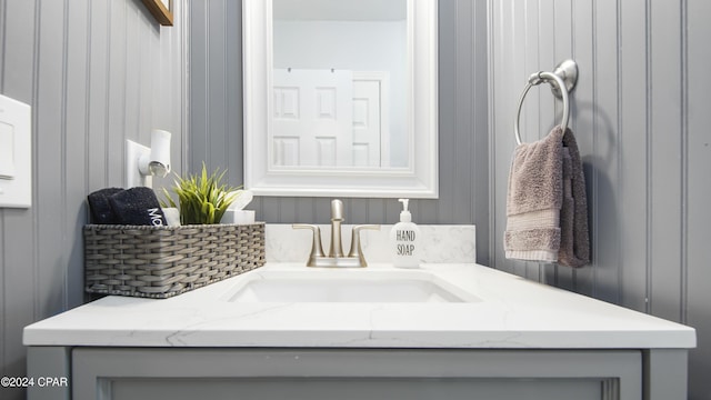 bathroom featuring vanity