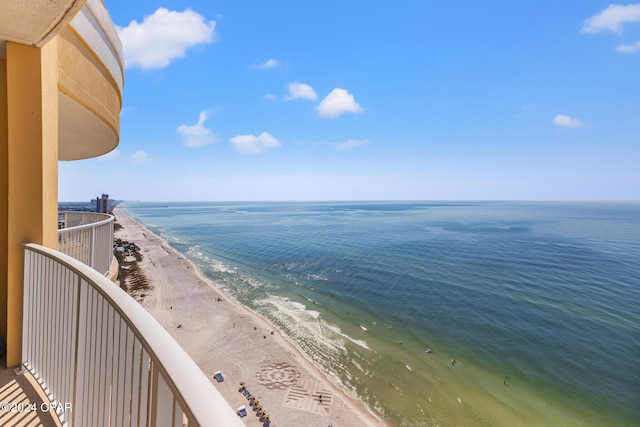 property view of water with a view of the beach